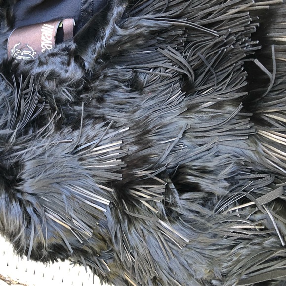 Roberto Cavalli Fur Leather Fringe Jacket 40 S M - Picture 14 of 14